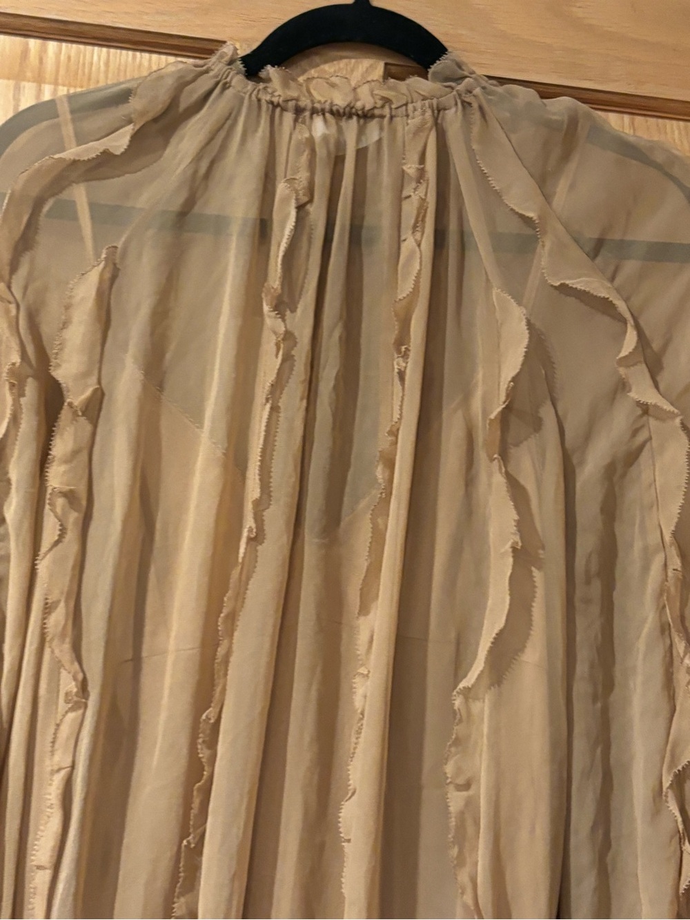 NEW ZIMMERMANN tranquility billow midi dress in tan Size 3 - Picture 6 of 16